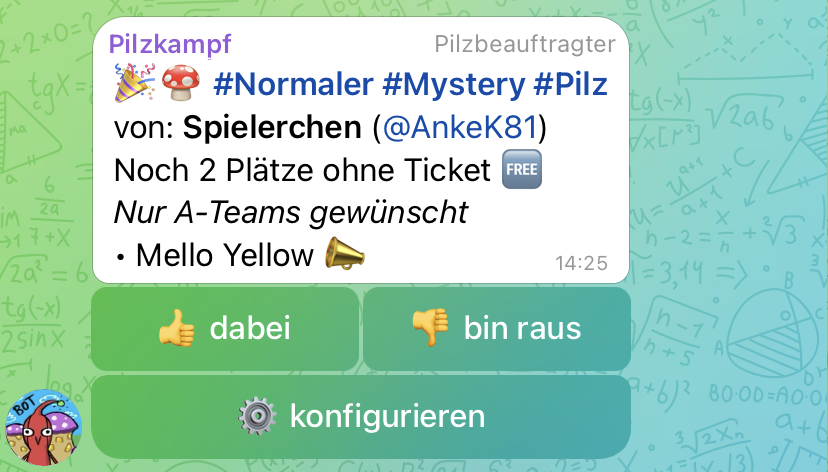 Auf Pilze reagieren