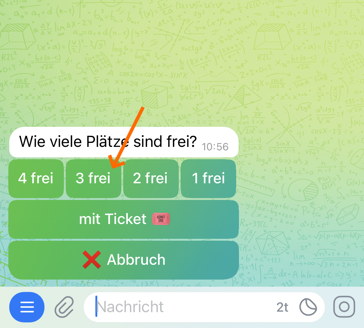 3. Anzahl Plätze festlegen	