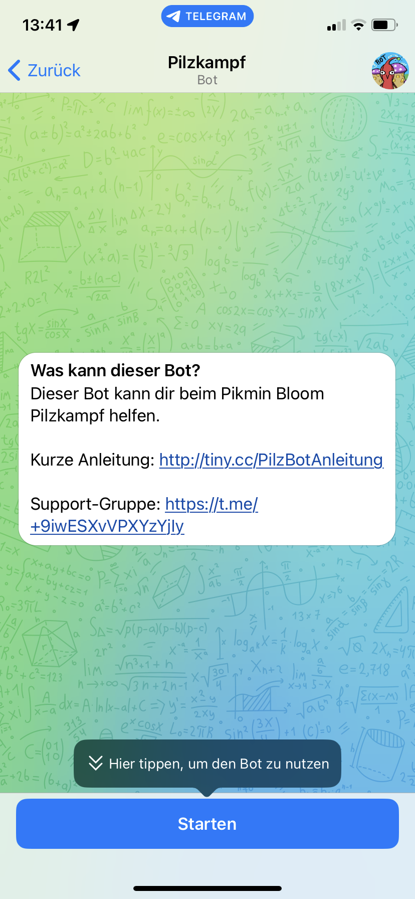 Pilzbot starten