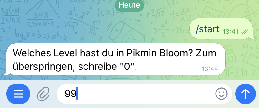 Pilzbot-Menü