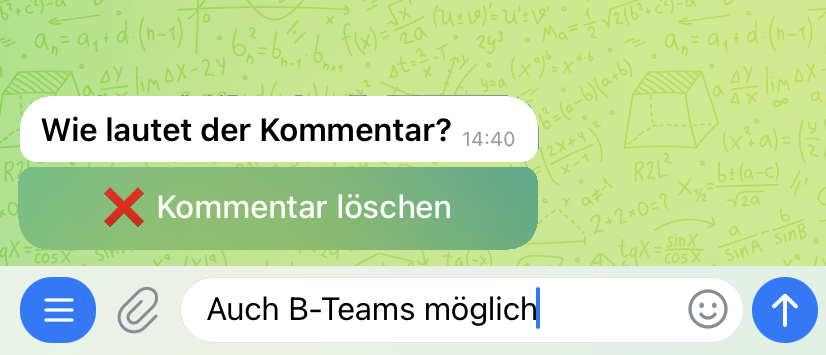 Auf Pilz kommentieren