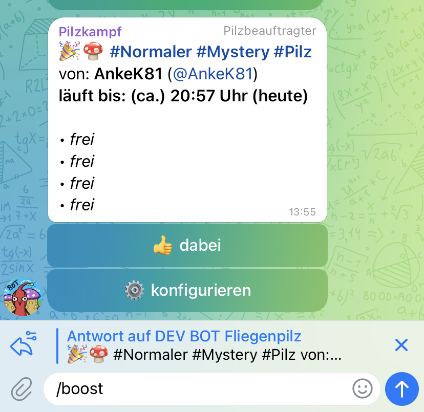 Befehl /boost anwenden