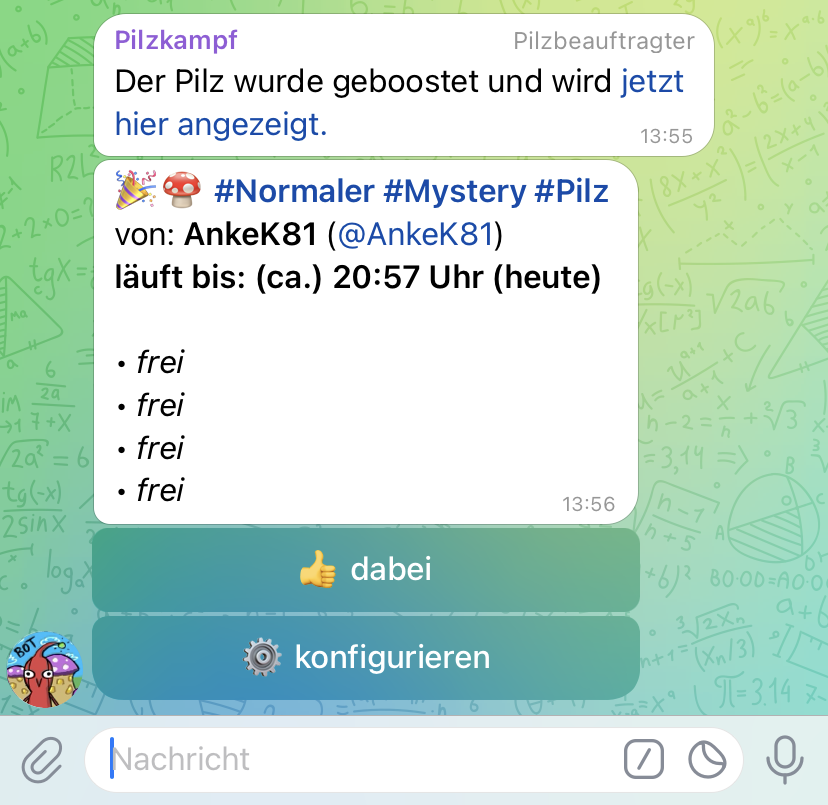 Pilz ist nun geboostet